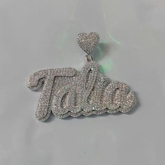 Customizable Men's Moissanite NAME Pendant | 2.5ctw Real Moissanite Hip Hop Charm | Personalized Jewelry | Birthday Gift | Custom Pendant