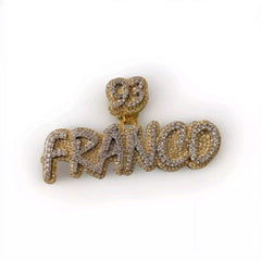 Personalized Moissanite Pendant for Men | 3ctw Custom "NAME Pendant" | Real Hip Hop Charm | Great Birthday Jewelry Gift Idea