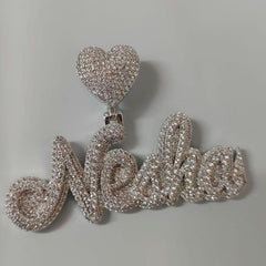 Real Moissanite Pendant| 2ctw Men's Customisable "NAME Pendant"| Custom Charm| Hip Hop Pendant | Moissanite Pendant| Birthday Gift