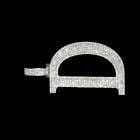 2.0 Ct Round Cut Real Moissanite Men's D Letter Custom Pendant 925 Sterling Silver Ideal Birthday Gift No Chain