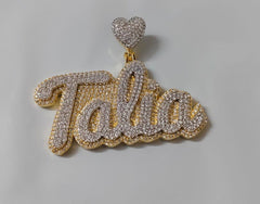 Customizable Men's Moissanite NAME Pendant | 2.5ctw Real Moissanite Hip Hop Charm | Personalized Jewelry | Birthday Gift | Custom Pendant