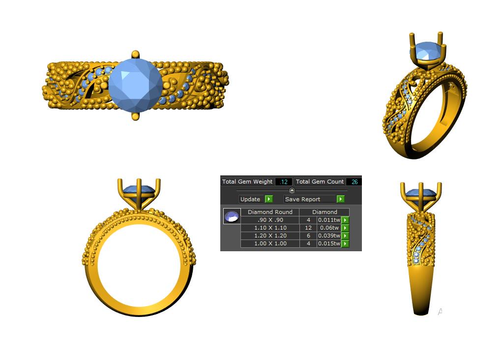 Sterling Silver 0.12 CT Real Moissanite Bridal Ring with 14K Rose Gold Plating – Women's Engagement Jewelry, Gift for Her