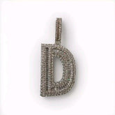 Custom Moissanite "Letter Pendant" | 1ctw Men's Hip Hop Charm Necklace | Real Moissanite Pendant | Unique Birthday Jewelry Gift
