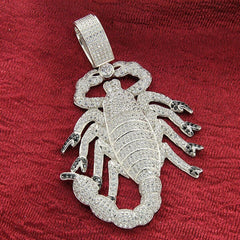 4.0 Ct Round Diamond Scorpion Horoscope Charm Pendant Men's 14k White Gold Plated Birthday gifts No Chain