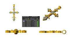 3CT Lab-Created Diamond Cross Pendant in 14K Yellow Gold Plated | Sparkling Religious Jewelry |14K Gold Finish | Perfect Gift for Men & Wom