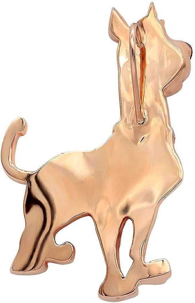 1 Ct Round Cut Simulated Diamond Doo Cartoon Charm Pendant 14k Rose Gold Plated