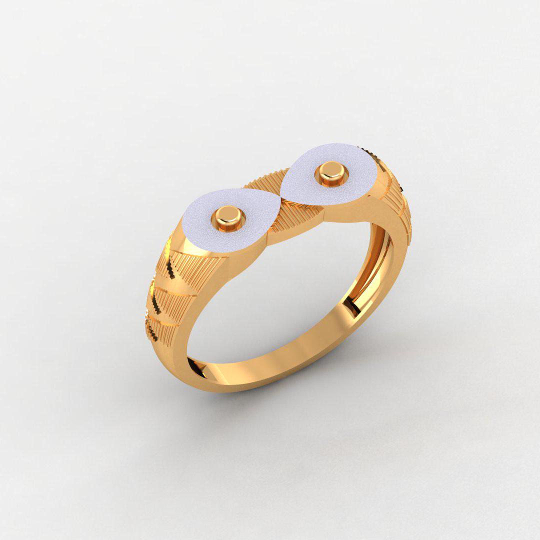 Luxury Men's 925 Silver Ring, 14K White & Yellow Gold Plating, High Quality, Diamond-Free Band, Perfect Gift for Him, Wedding or Casual Wear