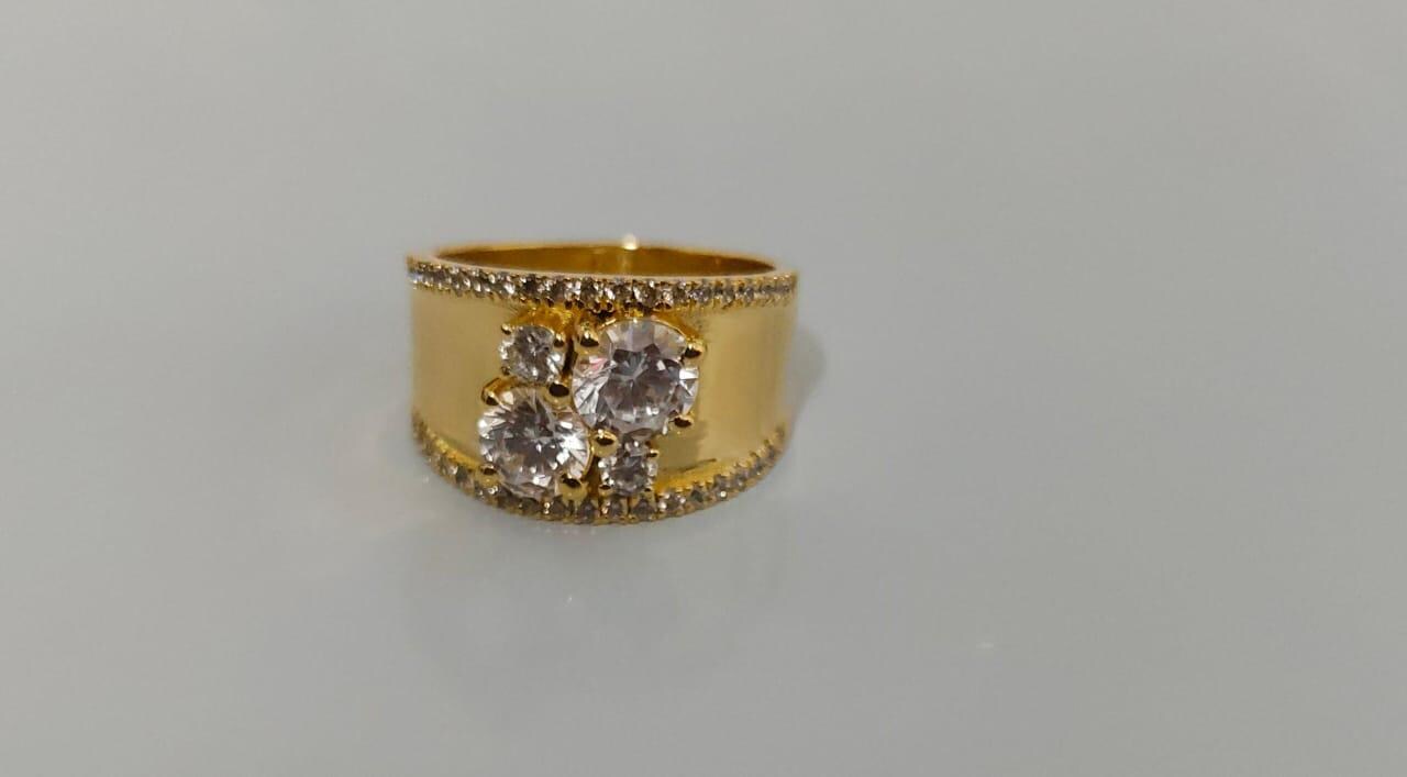 2CT Round Cut Real Moissanite Ring for men's, 14K Yellow Gold Plating, Silver 925, Engagement Ring, Best For Gift