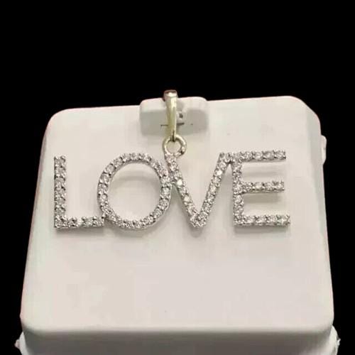 2.Ct Round Cut Real Moissanite Customize Letter Pendant 14K Yellow Gold Plated Birthday Gifts No Chain