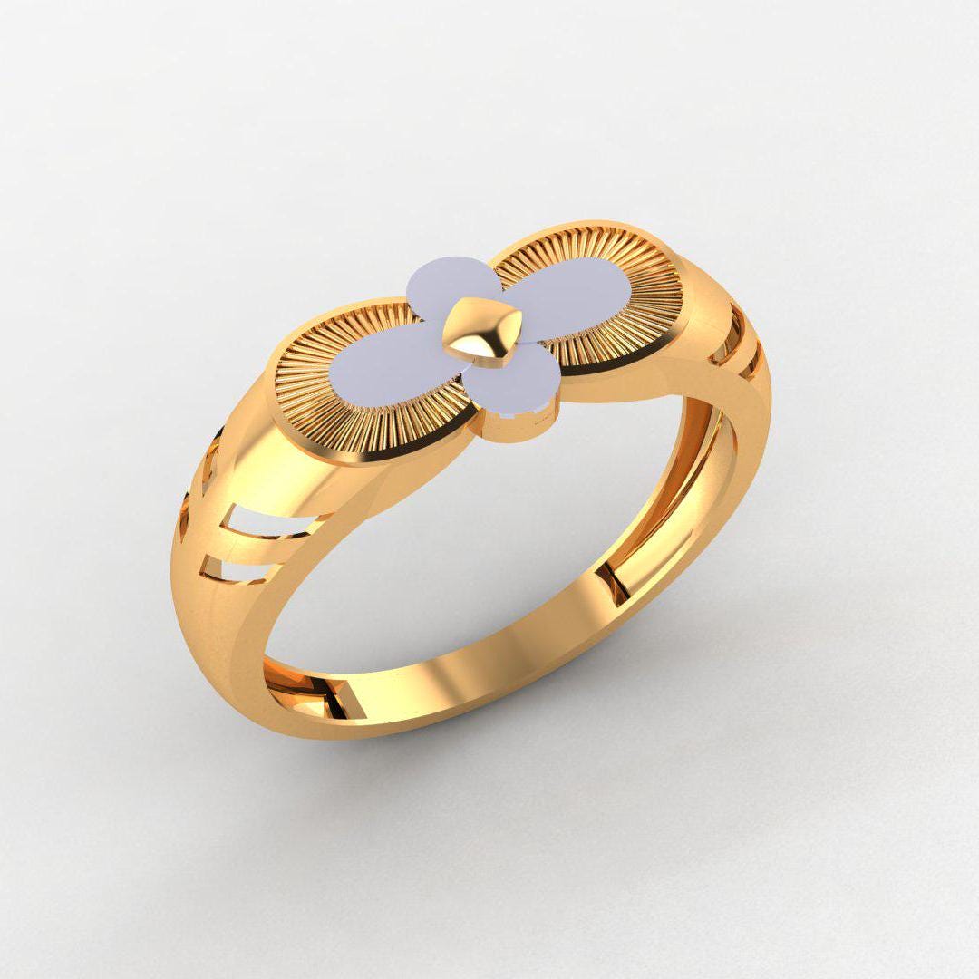 Luxury Men's 925 Silver Ring, 14K White & Yellow Gold Plating, High Quality, Diamond-Free Band, Perfect Gift for Him, Wedding or Casual Wear