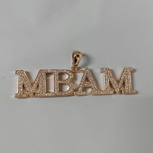 Real Moissanite Pendant| 2ctw Men's Customisable "NAME Pendant"| Custom Charm| Hip Hop Pendant | Moissanite Pendant| Birthday Gift