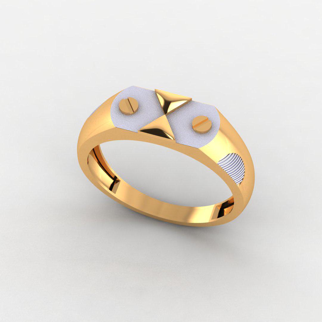 Luxury Men's 925 Silver Ring, 14K White & Yellow Gold Plating, High Quality, Diamond-Free Band, Perfect Gift for Him, Wedding or Casual Wear