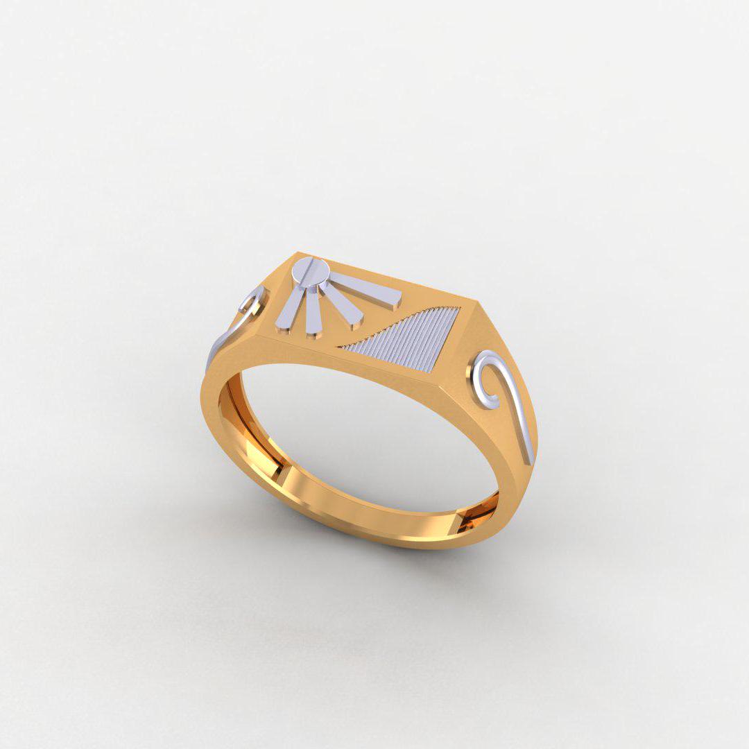 Luxury Men's 925 Silver Ring, 14K White & Yellow Gold Plating, High Quality, Diamond-Free Band, Perfect Gift for Him, Wedding or Casual Wear