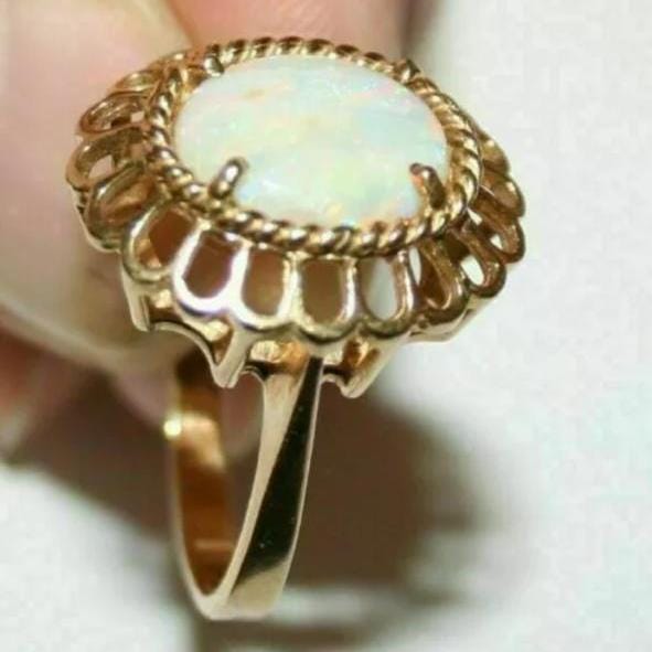 6.18 CT Lab-Created Diamond Engagement Ring for Women – Sterling Silver with 14K Gold Plating, Perfect Gift for Her