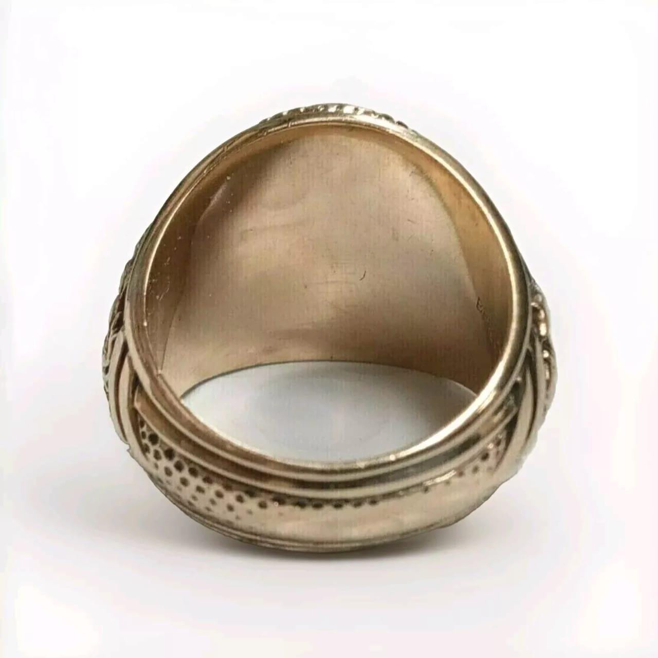 Customizable Men's A&M College of Texas Aggie Ring Without Stone - Sterling Silver with 14K Yellow Gold Plating