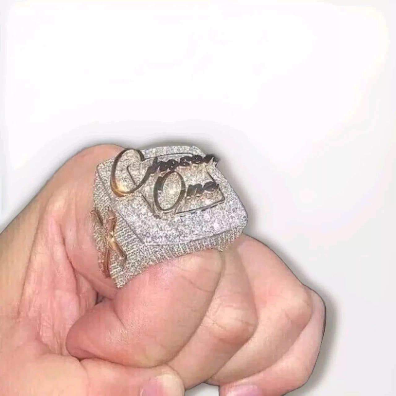 4 CT Real Moissanite Engagement Ring – Customisable Moissanite Sterling Silver Ring with 14K Gold-Plated Finish, Proposal Gift