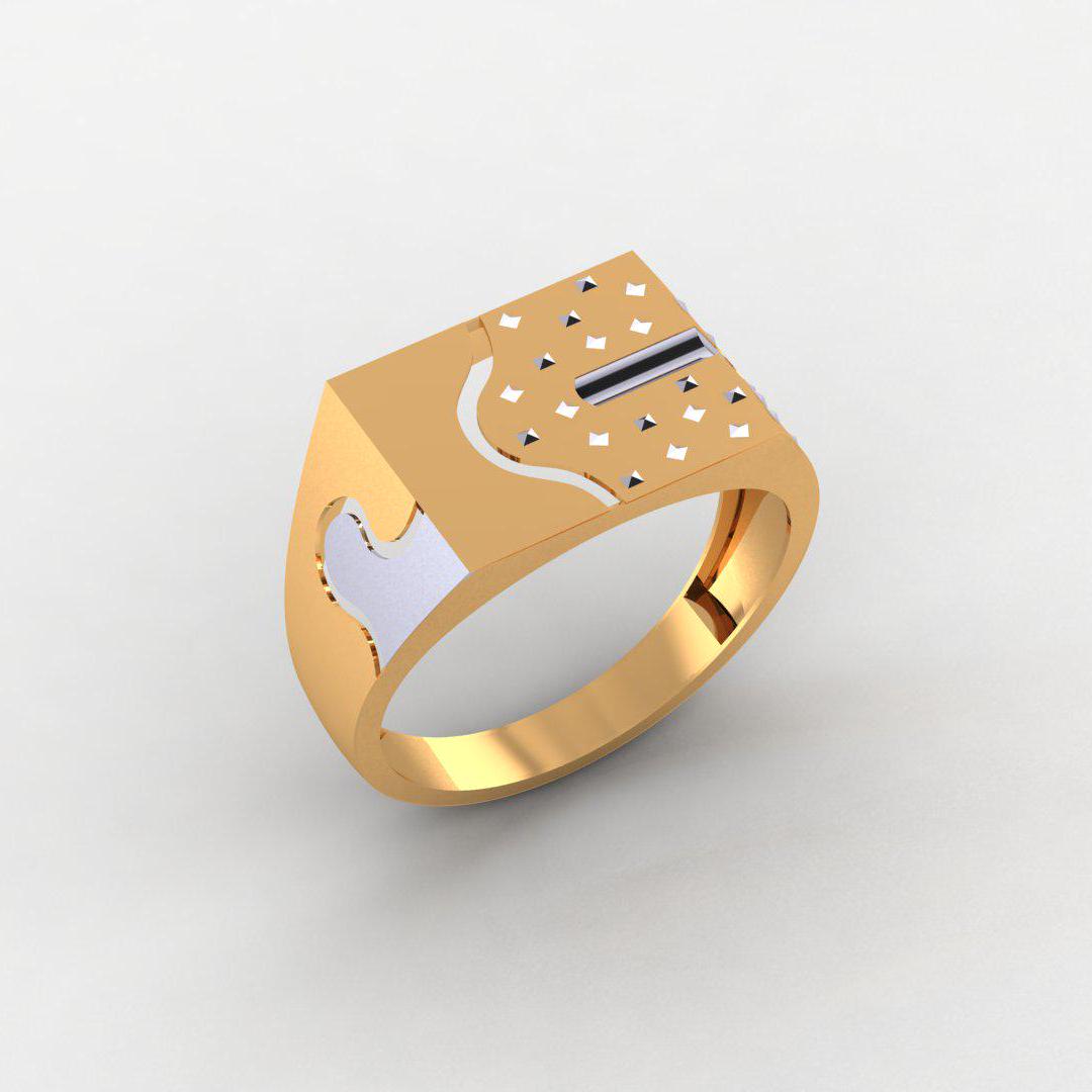 Luxury Men's 925 Silver Ring, 14K White & Yellow Gold Plating, High Quality, Diamond-Free Band, Perfect Gift for Him, Wedding or Casual Wear