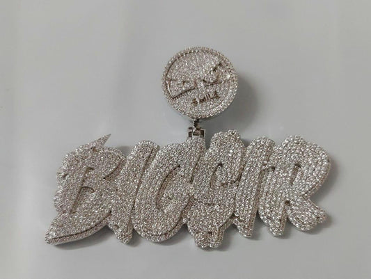 4Ct Real Moissanite Personalized Name Pendant in Silver – Luxury Gift with Shining Stone, Moissanite jewelry gift, personalized necklace