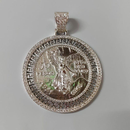 Custom Moissanite Name Pendant,  Gold Plated,2.30 ct Moissanite, Sterling Silver, Personalized Jewelry Gift for Men & Women 14K white