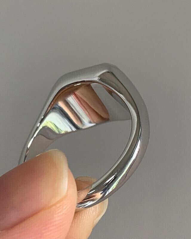 Emerald Cut Real Moissanite Solitaire Engagement Ring 14K & 3Ct,White Gold Plate