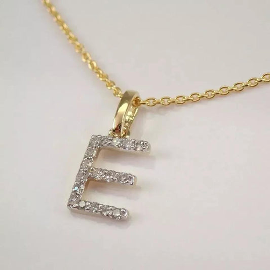 2.0 Ct Round Cut VVS1 Diamond Initial Pendant 14K Yellow Gold Plated Free Chain  Birthday gifts