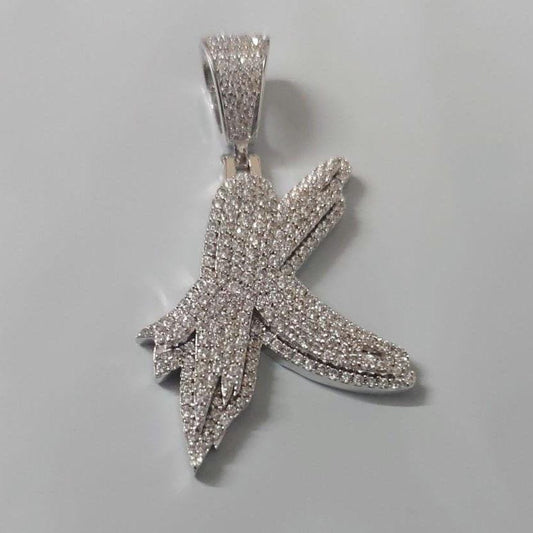 Real Moissanite Pendant| 1ctw Men's Customisable "LETTER Pendant"| Custom Charm| Hip Hop Pendant | Moissanite Pendant| Birthday Gift