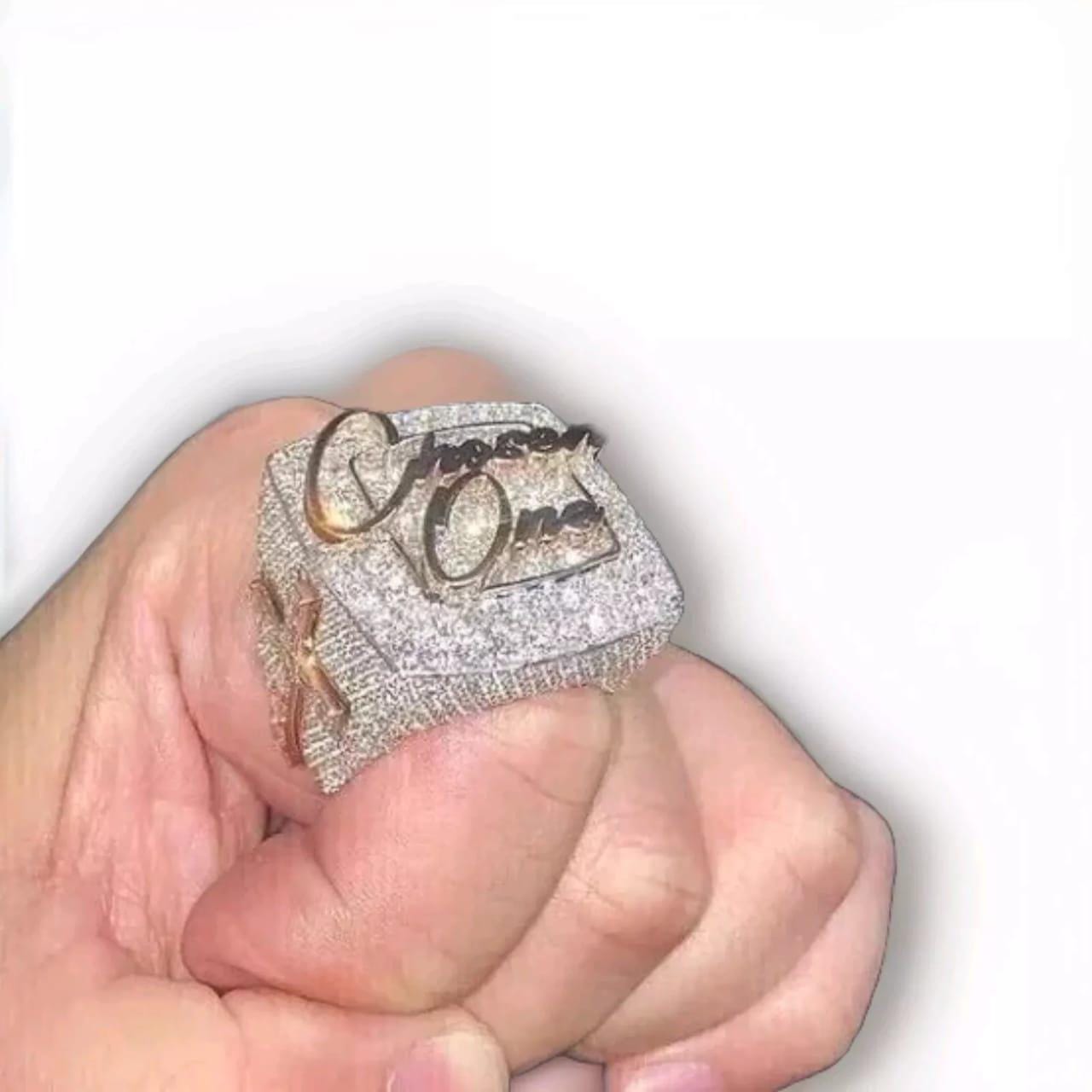 4 CT Real Moissanite Engagement Ring – Customisable Moissanite Sterling Silver Ring with 14K Gold-Plated Finish, Proposal Gift