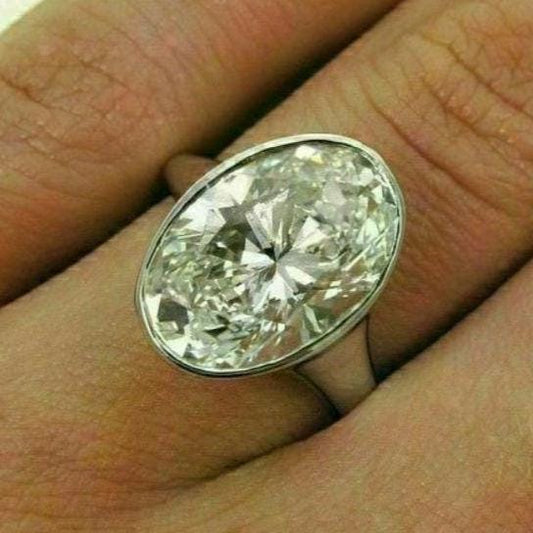 Women's 3.21 CT Oval Cut Real Moissanite Engagement Ring – Sterling Silver with 14K White Gold-Plated Design, Birthday Gift for Her
