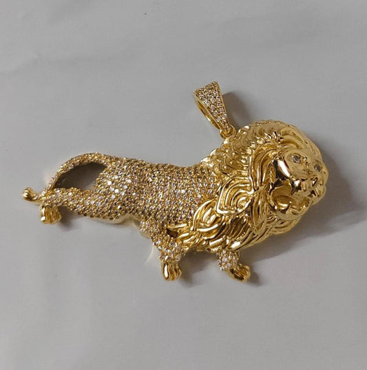 Real Moissanite Pendant| 3ctw Men's Lion Pendant"| Custom Charm| Hip Hop Pendant | Moissanite Pendant| Birthday Gift