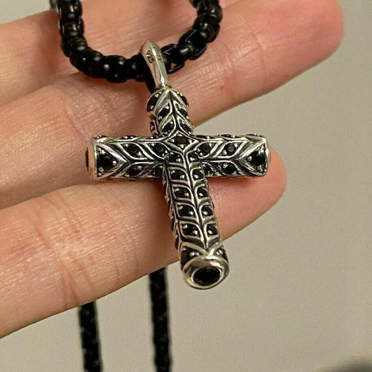 4.00 Ct Round Cut Lab-Created Diamond Cross Pendant In 14k White Gold Plated Silver Ideal Birthday Gift No Chain