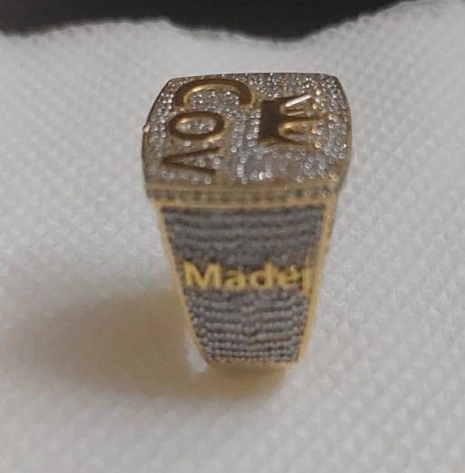 Customized 5.00CT Round Cut Moissanite Men's Ring | 14K Yellow Gold Plated | Sterling Silver | Handmade, Gift for Anniversary