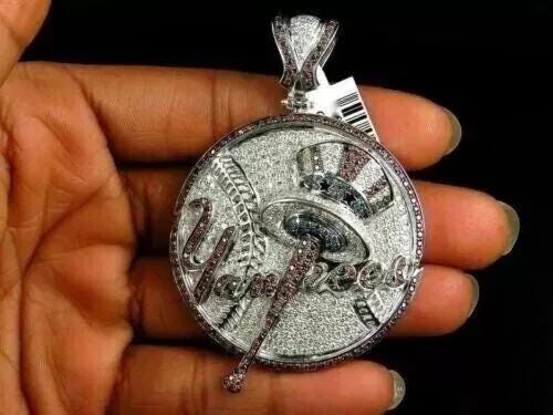 2Ct Round Cut Real Moissanite Egyptian Fero Pendant 14kYellow Gold Plated Silver