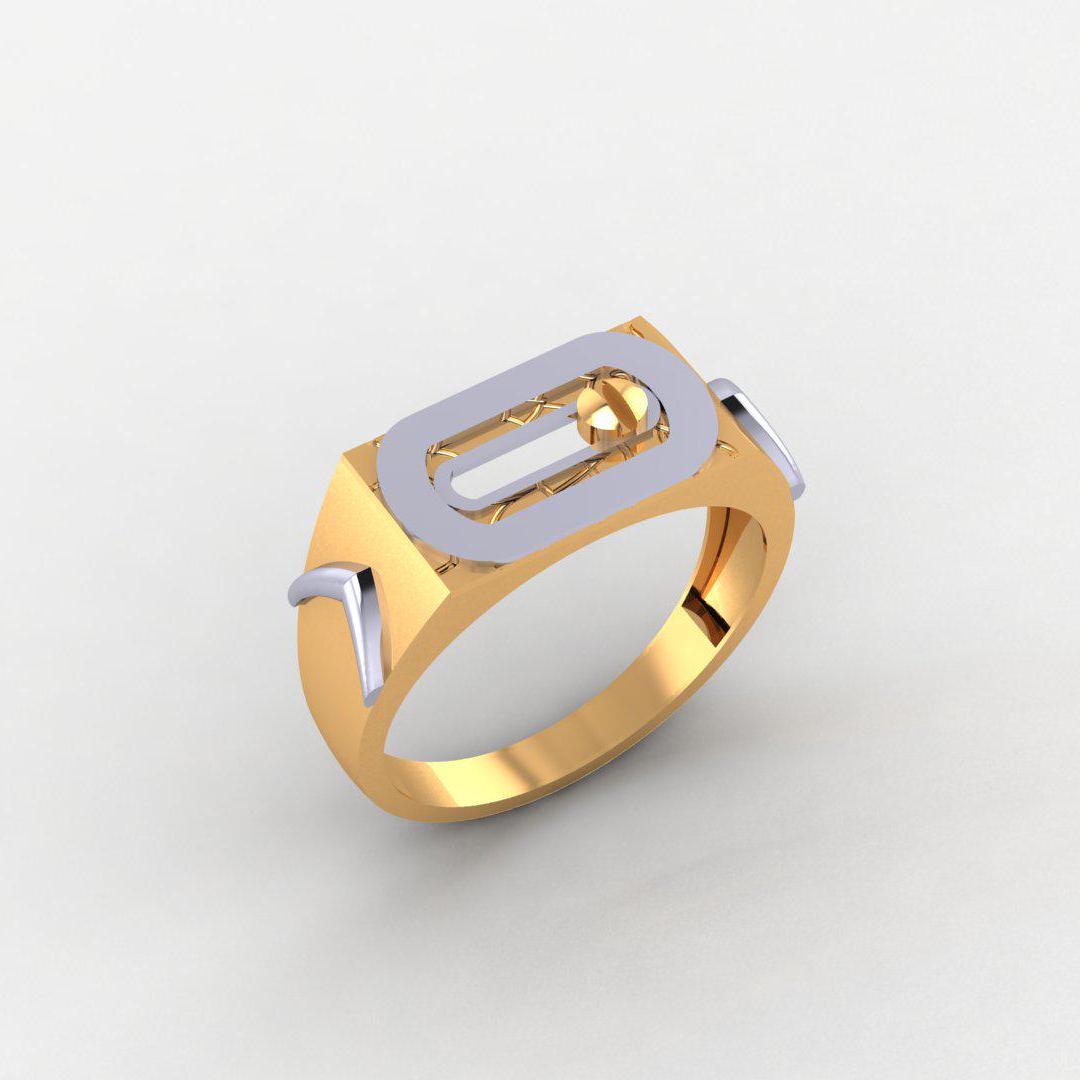 Handsome Men's 925 Silver Ring, 14K Gold-Plated, Yellow & White Finish, No Diamonds, Classic Statement Band, Anniversary, Gift for Him