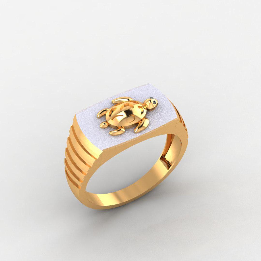 Handsome Men's 925 Silver Ring, 14K Gold-Plated, Yellow & White Finish, No Diamonds, Classic Statement Band, Anniversary, Gift for Him