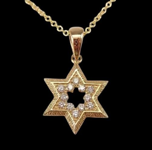 2.0 Ct Round Cut Real Moissanite Star Pendant 14K Yellow Gold Plated Birthday Gifts