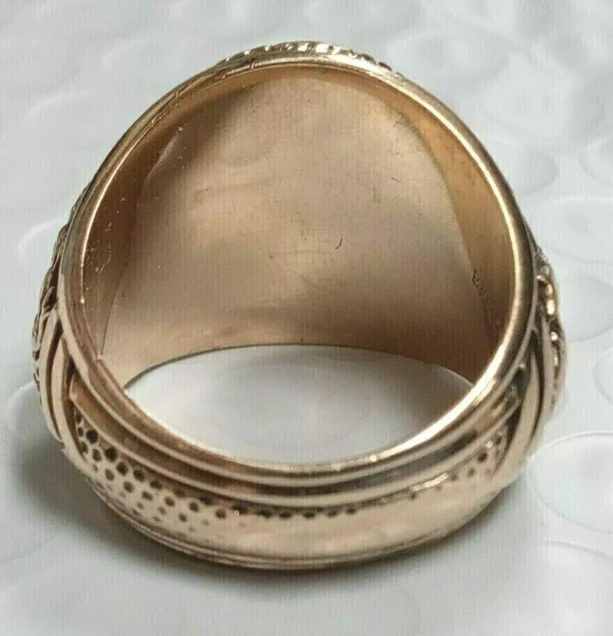 Customizable Men's A&M College of Texas Aggie Ring Without Stone - Sterling Silver with 14K Yellow Gold Plating