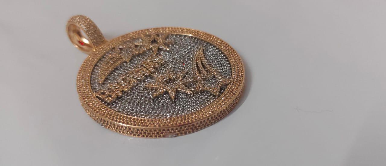 Custom Silver 925 Name Charm Pendant with 14k Gold Plating - Personalized Design Available