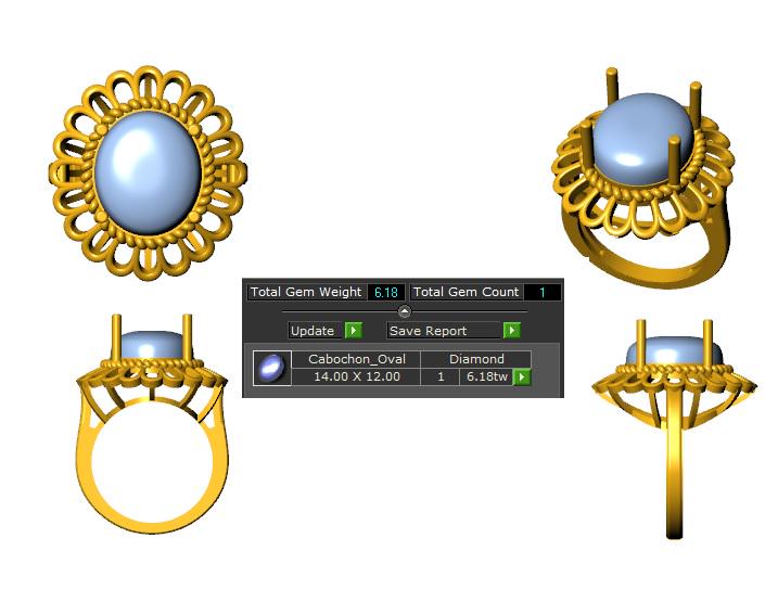 6.18 CT Lab-Created Diamond Engagement Ring for Women – Sterling Silver with 14K Gold Plating, Perfect Gift for Her