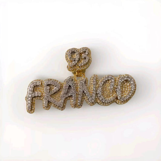 Personalized Moissanite Pendant for Men | 3ctw Custom "NAME Pendant" | Real Hip Hop Charm | Great Birthday Jewelry Gift Idea