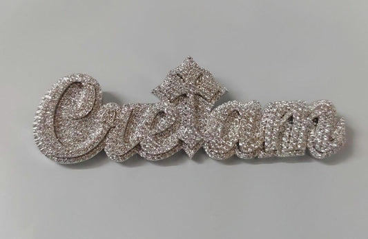 3Ct Real Moissanite Personalized Name Pendant in Silver – Luxury Gift with Shining Stone, Moissanite jewelry gift, personalized necklace